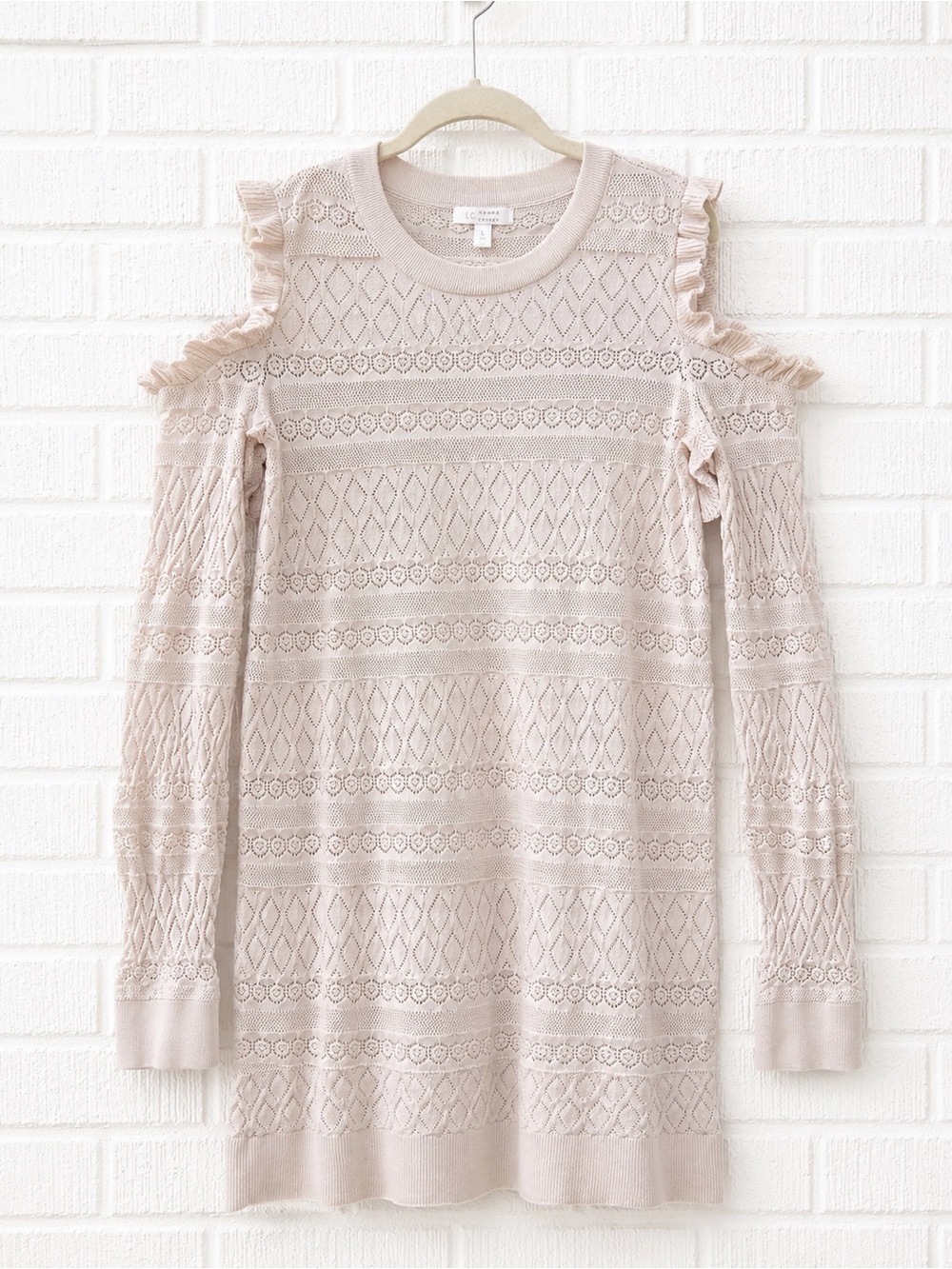 Y2K LC Lauren Conrad Lightweight Knit Cold Shoulder Tunic Cover Up – Large